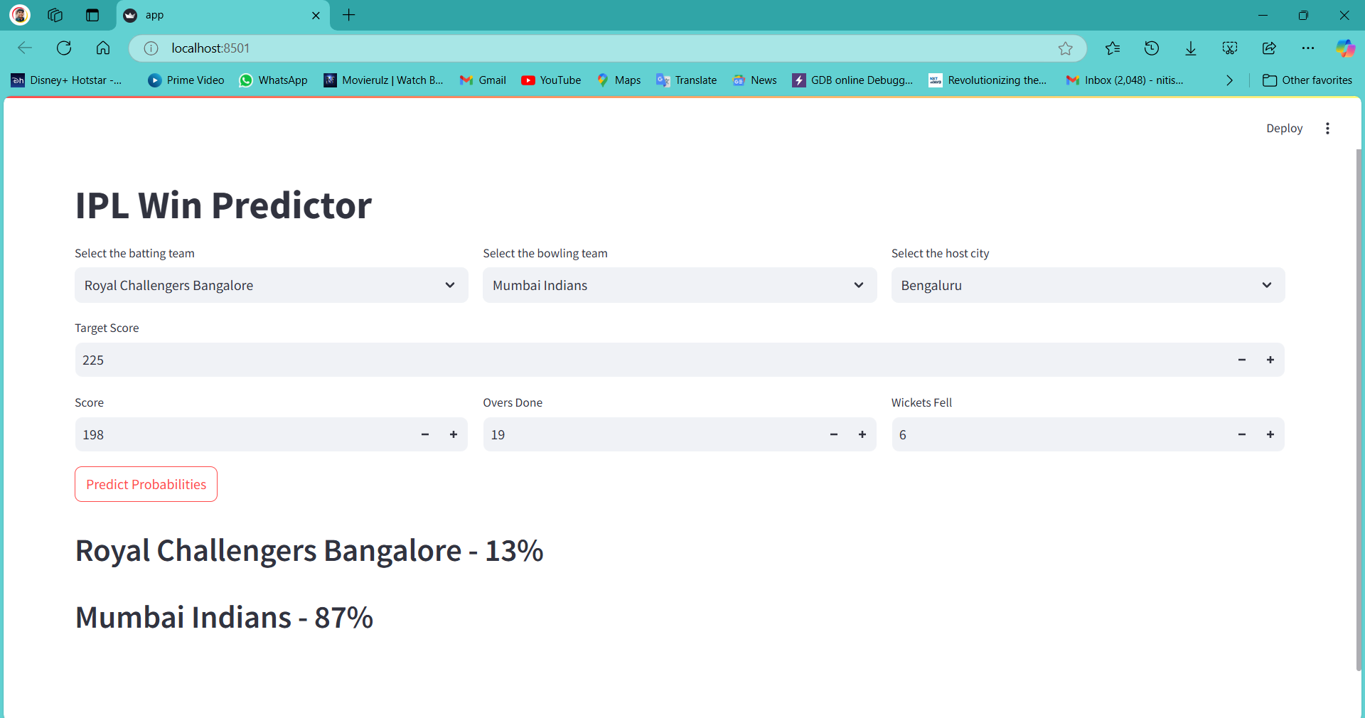 
                                IPL-Victory-Probability-Estimator