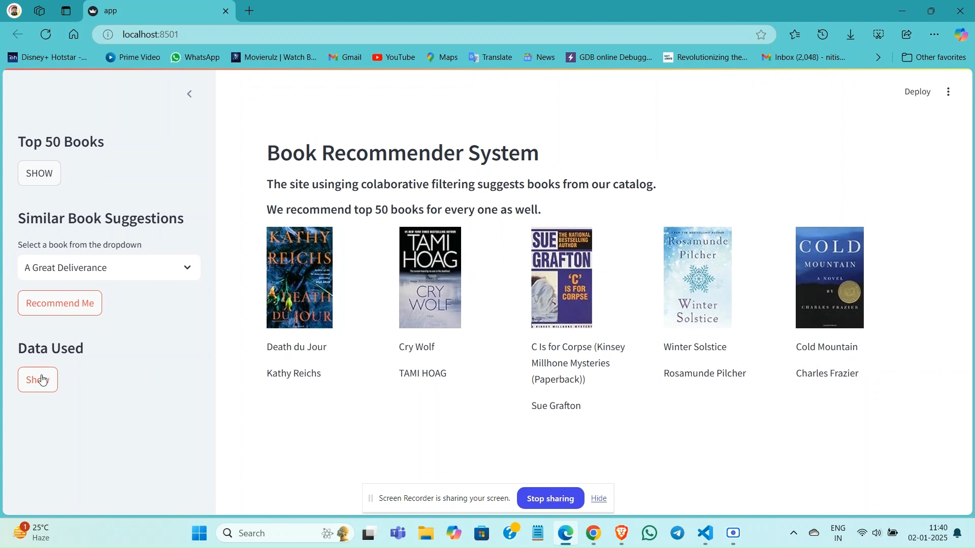 
                            Personalized Book Recommender